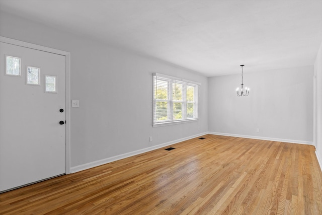 3671 Thrushwood Dr, Chattanooga, TN 37415 - entryway featuring a chandelier and light wood-style flooring