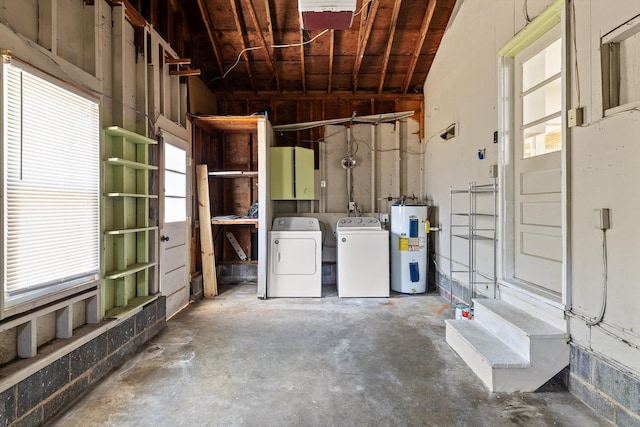 3671 Thrushwood Dr, Chattanooga, TN 37415 - garage with water heater and washing machine and clothes dryer