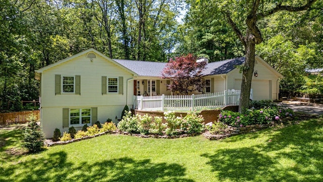 110 Linden St, Lookout Mountain, TN 37350 - view of front of home featuring an attached garage, a chimney, and roof with shingles