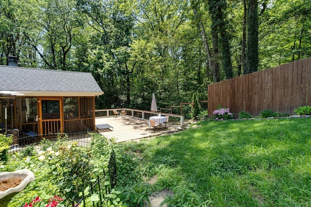 110 Linden St, Lookout Mountain, TN 37350 - view of yard with a wooden deck