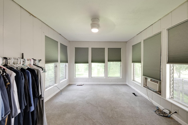 2015 James Ave, Chattanooga, TN 37415 - unfurnished sunroom with cooling unit and carpet floors