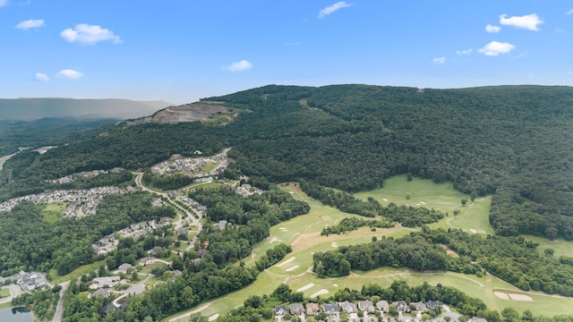 4101 Finch Ln, Chattanooga, TN 37419 - aerial overview of property's location with a mountain backdrop and a golf club