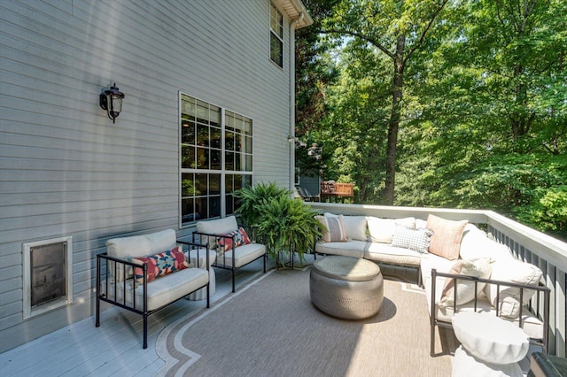 1003 Woodfern Trl, Hixson, TN 37343 - view of patio with an outdoor living space and a deck