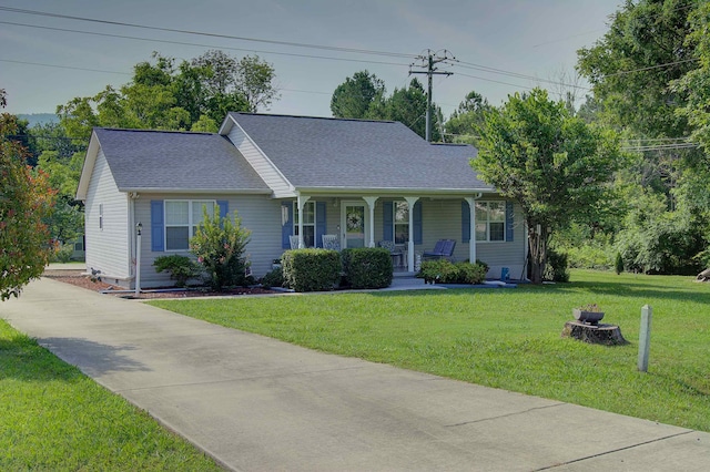 11080 US-11, Trenton, GA 30752 - view of front of property featuring covered porch, a front yard, and roof with shingles