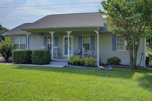 11080 US-11, Trenton, GA 30752 - view of front of house with covered porch, a front lawn, and a shingled roof