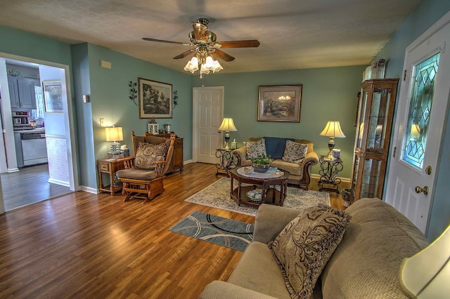 11080 US-11, Trenton, GA 30752 - living room featuring wood finished floors and ceiling fan