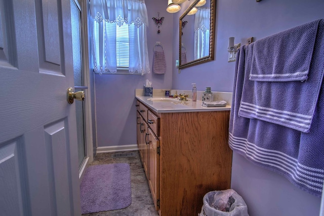 11080 US-11, Trenton, GA 30752 - bathroom featuring vanity and an enclosed shower