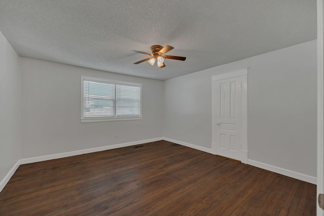 176 Depot St, Soddy Daisy, TN 37379 - spare room featuring a ceiling fan, dark wood finished floors, and a textured ceiling