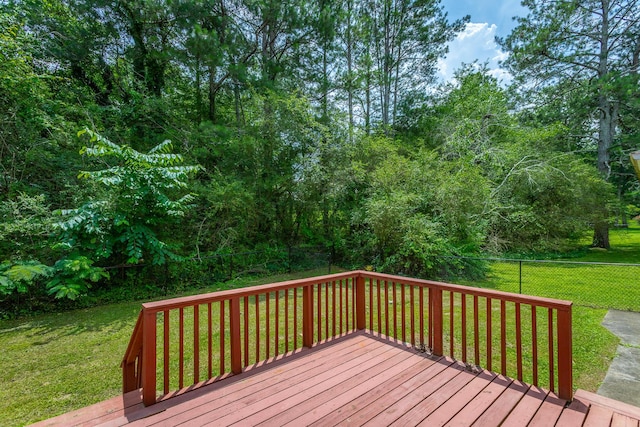 8217 Rolling Stone Ln, Ooltewah, TN 37363 - wooden deck featuring a fenced backyard