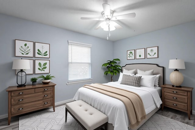 8217 Rolling Stone Ln, Ooltewah, TN 37363 - bedroom featuring light wood-style flooring and ceiling fan