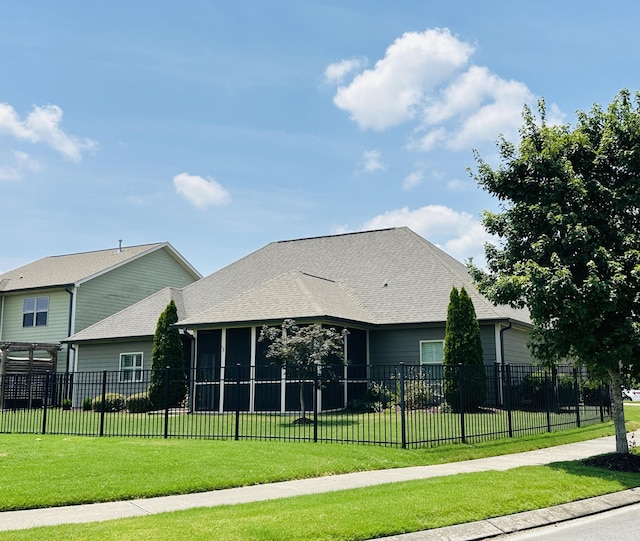8594 River Birch Loop, Ooltewah, TN 37363 - back of house featuring a fenced front yard