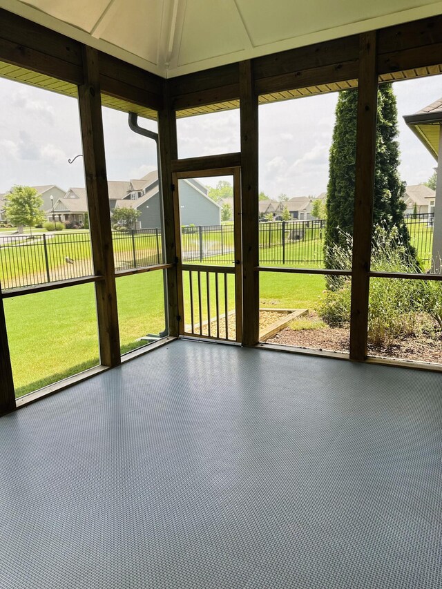 8594 River Birch Loop, Ooltewah, TN 37363 - unfurnished sunroom with plenty of natural light and a residential view