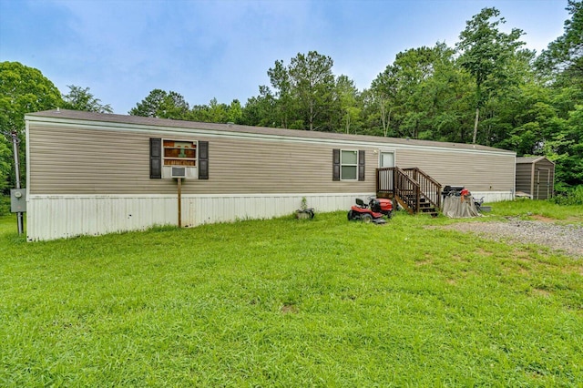 4259 Keith Valley Rd, Cohutta, GA 30710 - view of front of house featuring a storage unit, a front yard, and cooling unit