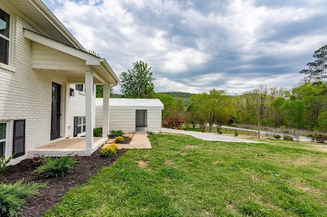 318 Yates Springs Rd, Ringgold, GA 30736 - view of green lawn with a patio area