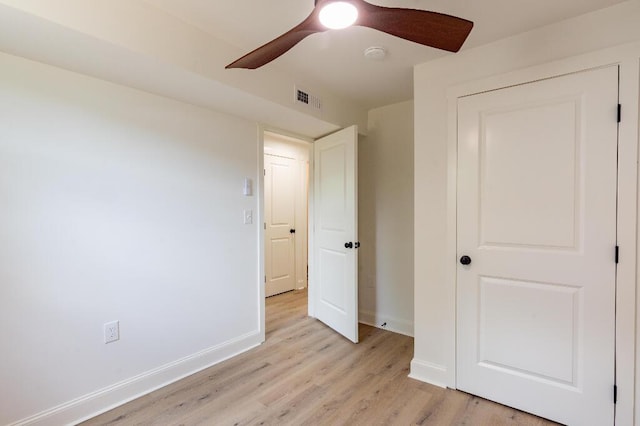 318 Yates Springs Rd, Ringgold, GA 30736 - unfurnished bedroom with light wood-style flooring and ceiling fan