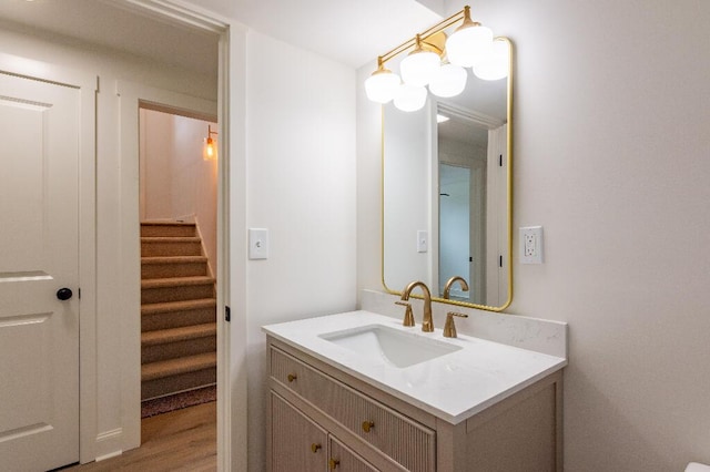 318 Yates Springs Rd, Ringgold, GA 30736 - bathroom with vanity and wood finished floors