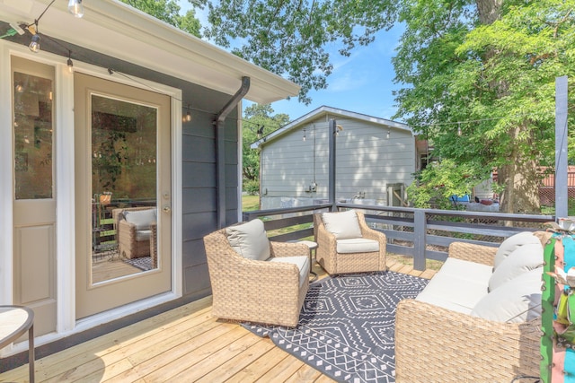 88 Sparrow Ln, Ringgold, GA 30736 - deck with an outdoor hangout area