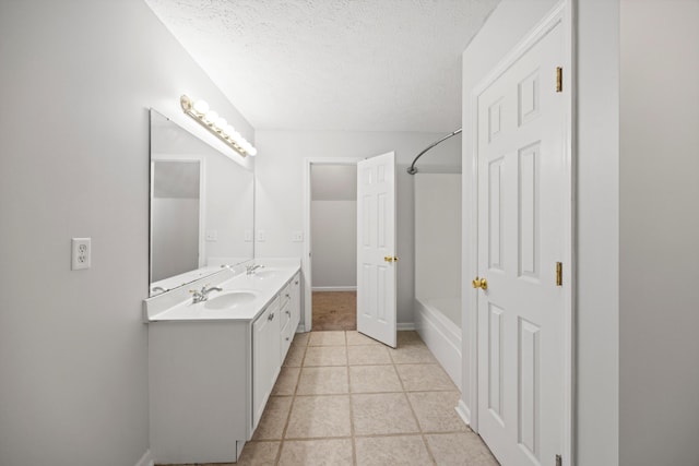 75 Sequoyah Trl, Ringgold, GA 30736 - full bath featuring double vanity, bathing tub / shower combination, and a textured ceiling