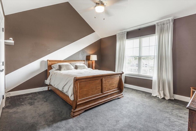 7918 Chianti Way, Chattanooga, TN 37421 - bedroom with carpet, lofted ceiling, and a ceiling fan
