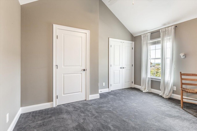 7918 Chianti Way, Chattanooga, TN 37421 - unfurnished bedroom featuring carpet floors, a closet, and high vaulted ceiling
