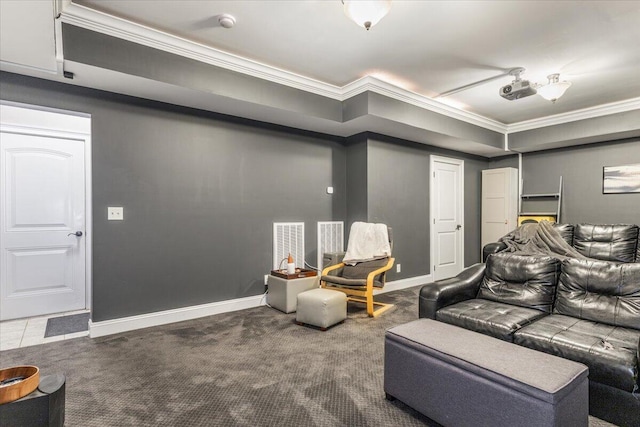 7918 Chianti Way, Chattanooga, TN 37421 - home theater with crown molding and carpet flooring