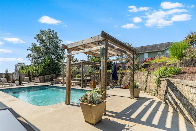 7918 Chianti Way, Chattanooga, TN 37421 - view of pool featuring a pergola, a patio, and a fenced backyard