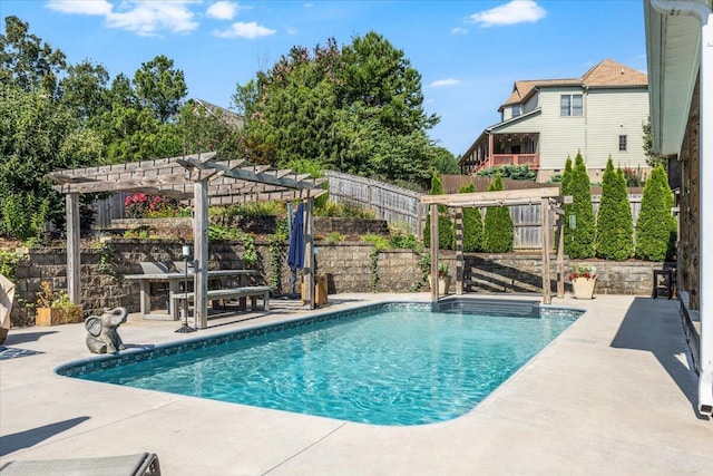 7918 Chianti Way, Chattanooga, TN 37421 - view of pool with a pergola, a fenced backyard, and a patio area