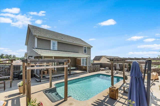 7918 Chianti Way, Chattanooga, TN 37421 - view of swimming pool with a pergola, a fenced backyard, and a patio area