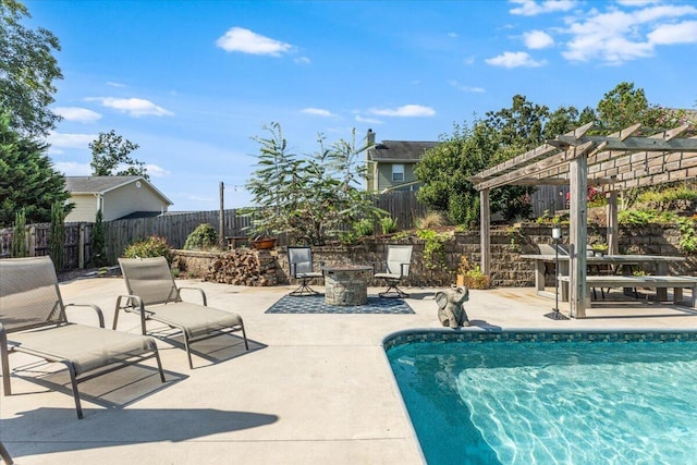 7918 Chianti Way, Chattanooga, TN 37421 - view of swimming pool featuring a pergola, a patio area, and a fenced backyard