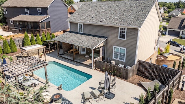 7918 Chianti Way, Chattanooga, TN 37421 - view of pool featuring a fenced backyard, a wooden deck, and a residential view