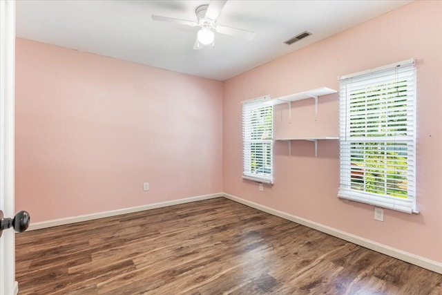 2416 Mourning Dove Ln, Signal Mountain, TN 37377 - unfurnished room featuring wood finished floors and ceiling fan