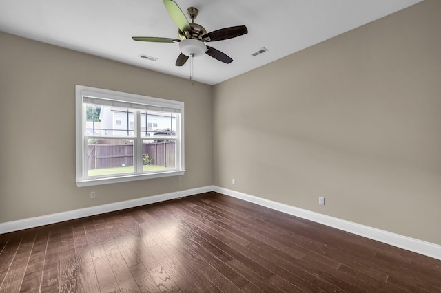 5644 Bungalow Cir, Hixson, TN 37343 - unfurnished room featuring ceiling fan and dark wood-style floors