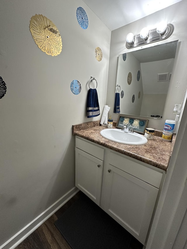 3420 Birchwood Dr, Chattanooga, TN 37406 - bathroom with vanity and wood finished floors