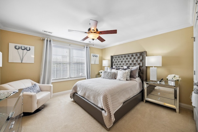 2507 Saint Lucie Ct, Chattanooga, TN 37421 - carpeted bedroom featuring ornamental molding and a ceiling fan