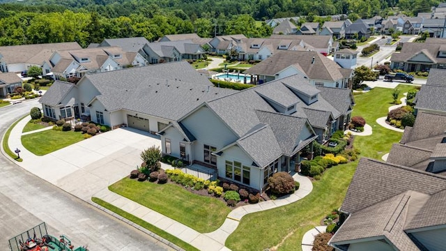 9624 Collier Pl, Ooltewah, TN 37363 - aerial perspective of suburban area with a forest