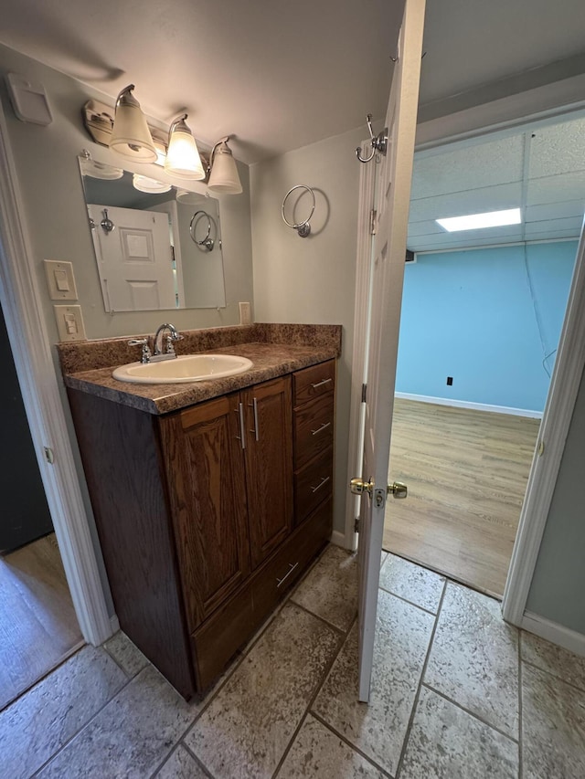 311 Branch Dr, Hixson, TN 37343 - bathroom featuring vanity and baseboards