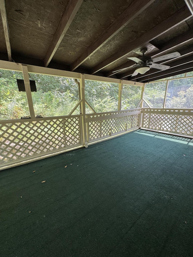 311 Branch Dr, Hixson, TN 37343 - unfurnished sunroom with a ceiling fan