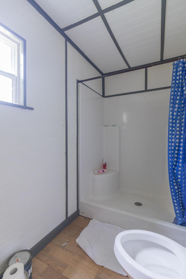 14865 US-11, Trenton, GA 30752 - bathroom with a shower stall and wood finished floors