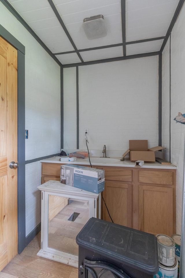 14865 US-11, Trenton, GA 30752 - interior space with concrete block wall and a sink