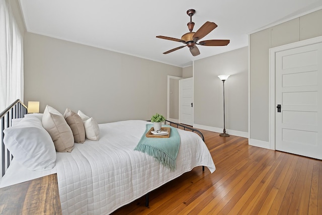 157 Park Ave, Trion, GA 30753 - bedroom with hardwood / wood-style flooring, ceiling fan, and crown molding