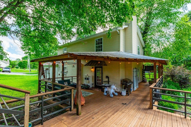 1727 Saunders Rd, Ringgold, GA 30736 - deck featuring grilling area and a lawn