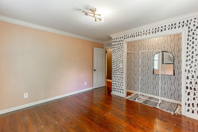 1727 Saunders Rd, Ringgold, GA 30736 - empty room with hardwood / wood-style flooring and crown molding