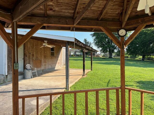 4630 Happy Valley Rd, Flintstone, GA 30725 - view of patio featuring ceiling fan