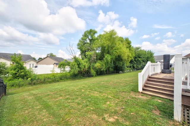 8189 Kaitlin Ln, Ooltewah, TN 37363 - view of yard with a deck and a residential view
