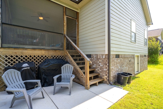 8502 Kennerly Ct, Ooltewah, TN 37363 - view of patio / terrace with stairway and area for grilling