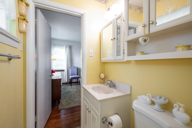 4312 Kemp Dr, Chattanooga, TN 37411 - bathroom with vanity and wood finished floors