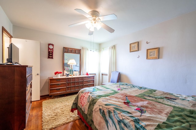 4312 Kemp Dr, Chattanooga, TN 37411 - bedroom with wood finished floors and ceiling fan