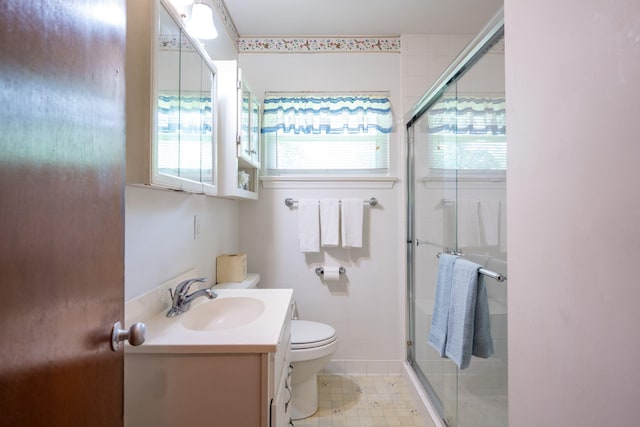 4312 Kemp Dr, Chattanooga, TN 37411 - bathroom with plenty of natural light, vanity, and an enclosed shower