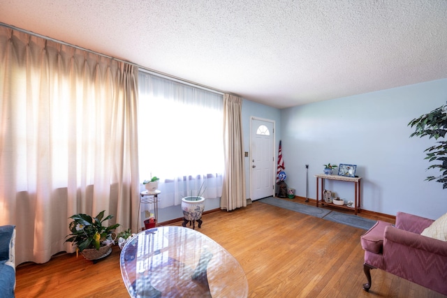 4312 Kemp Dr, Chattanooga, TN 37411 - living room with a textured ceiling and wood finished floors