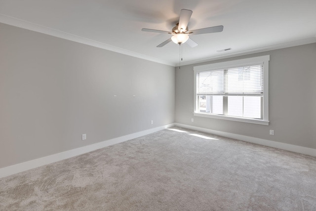10619 Kavya Ln, Apison, TN 37302 - carpeted spare room featuring crown molding and a ceiling fan